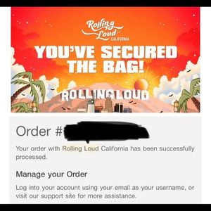 2 tickets to Rolling Loud California. Will not be able to attend. $800 obo
